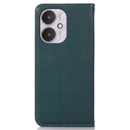 KHAZNEH For Xiaomi Redmi 13C 4G / Redmi 13C 5G / Poco C65 4G / Poco M6 5G Phone Case Genuine Cow Leather Cover