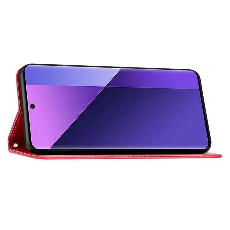 For Xiaomi Redmi Note 13 Pro+ 5G Leather Case Wallet Butterfly Imprinted Phone Cover