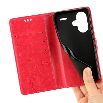 For Xiaomi Redmi Note 13 Pro+ 5G Leather Case Wallet Butterfly Imprinted Phone Cover