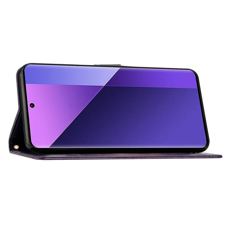 For Xiaomi Redmi Note 13 Pro+ 5G Leather Case Wallet Butterfly Imprinted Phone Cover