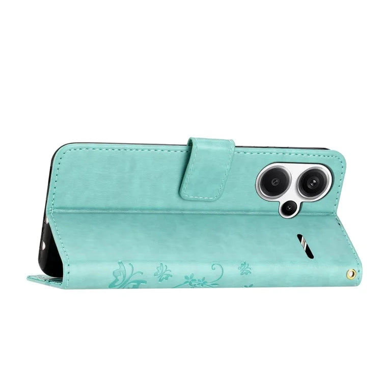 For Xiaomi Redmi Note 13 Pro+ 5G Leather Case Wallet Butterfly Imprinted Phone Cover