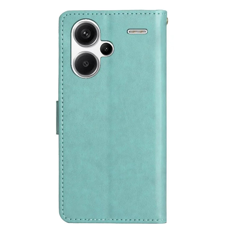 For Xiaomi Redmi Note 13 Pro+ 5G Leather Case Wallet Butterfly Imprinted Phone Cover