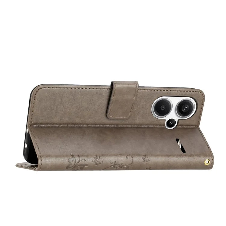For Xiaomi Redmi Note 13 Pro+ 5G Leather Case Wallet Butterfly Imprinted Phone Cover