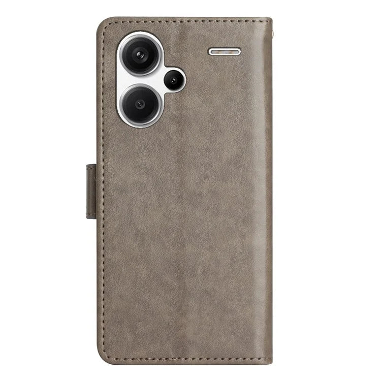 For Xiaomi Redmi Note 13 Pro+ 5G Leather Case Wallet Butterfly Imprinted Phone Cover