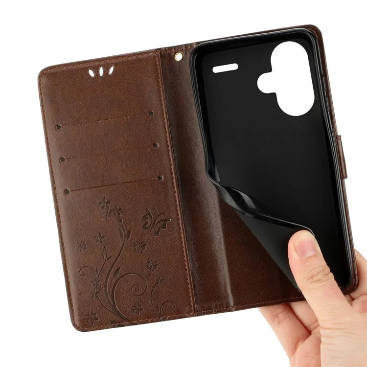 For Xiaomi Redmi Note 13 Pro+ 5G Leather Case Wallet Butterfly Imprinted Phone Cover
