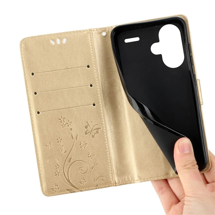 For Xiaomi Redmi Note 13 Pro+ 5G Leather Case Wallet Butterfly Imprinted Phone Cover