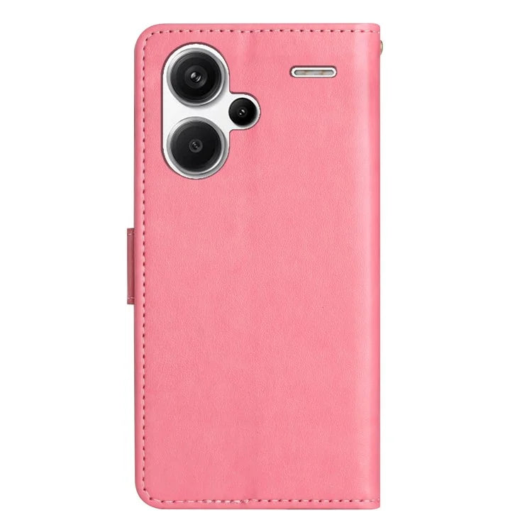 For Xiaomi Redmi Note 13 Pro+ 5G Leather Case Wallet Butterfly Imprinted Phone Cover