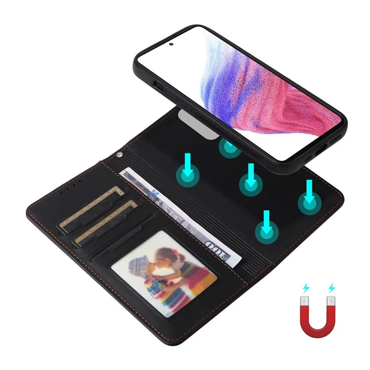 BETOPNICE 005 For Samsung Galaxy A73 5G Leather Cover Detachable Magnetic Wallet Phone Case