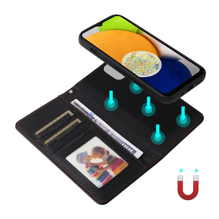 BETOPNICE 005 For Samsung Galaxy A03 (164.2 x 75.9 x 9.1mm) Leather Phone Case Detachable Wallet