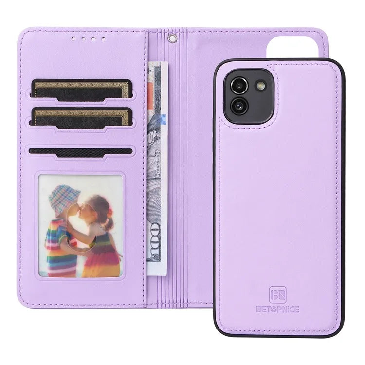 BETOPNICE 005 For Samsung Galaxy A03 (164.2 x 75.9 x 9.1mm) Leather Phone Case Detachable Wallet