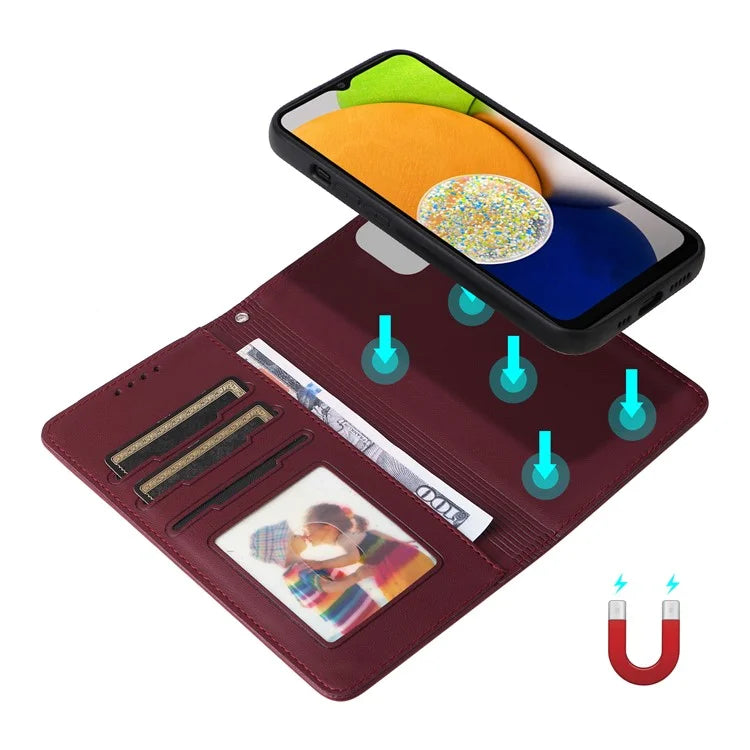 BETOPNICE 005 For Samsung Galaxy A03 (164.2 x 75.9 x 9.1mm) Leather Phone Case Detachable Wallet
