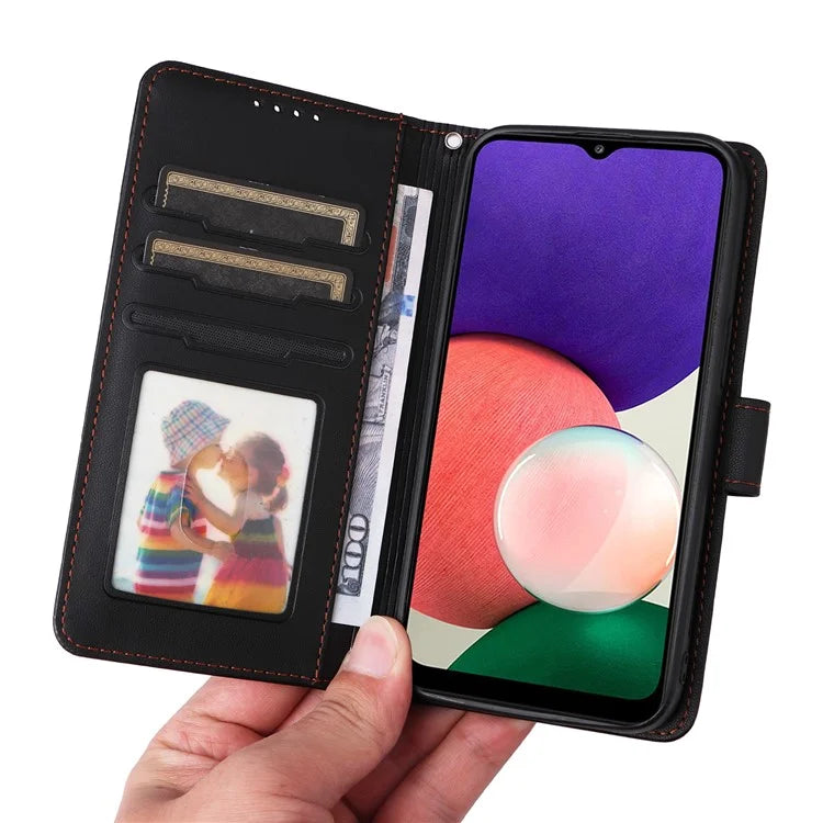 BETOPNICE 005 For Samsung Galaxy A22 5G (EU Version) Leather Case Wallet Detachable Phone Cover