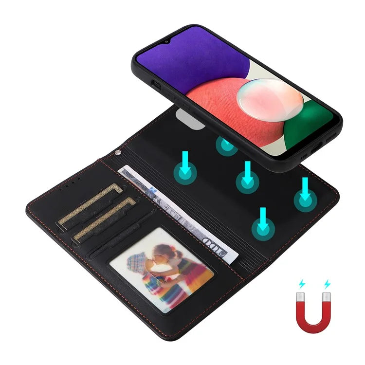 BETOPNICE 005 For Samsung Galaxy A22 5G (EU Version) Leather Case Wallet Detachable Phone Cover