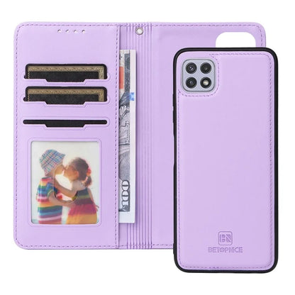 BETOPNICE 005 For Samsung Galaxy A22 5G (EU Version) Leather Case Wallet Detachable Phone Cover