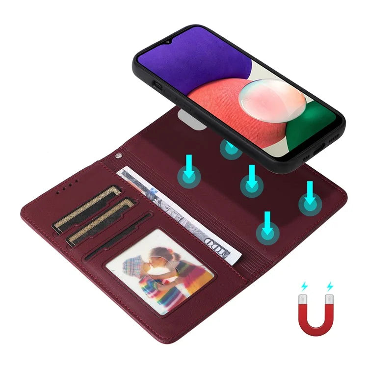 BETOPNICE 005 For Samsung Galaxy A22 5G (EU Version) Leather Case Wallet Detachable Phone Cover