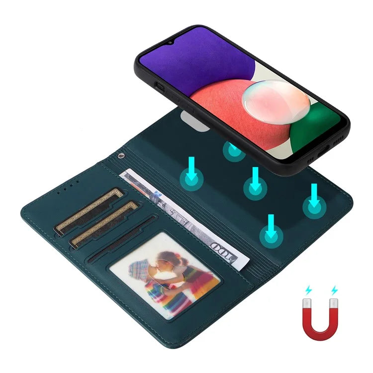 BETOPNICE 005 For Samsung Galaxy A22 5G (EU Version) Leather Case Wallet Detachable Phone Cover