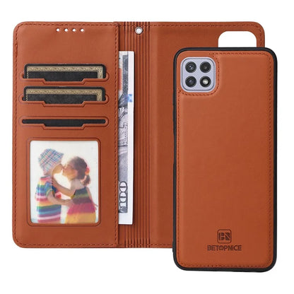 BETOPNICE 005 For Samsung Galaxy A22 5G (EU Version) Leather Case Wallet Detachable Phone Cover