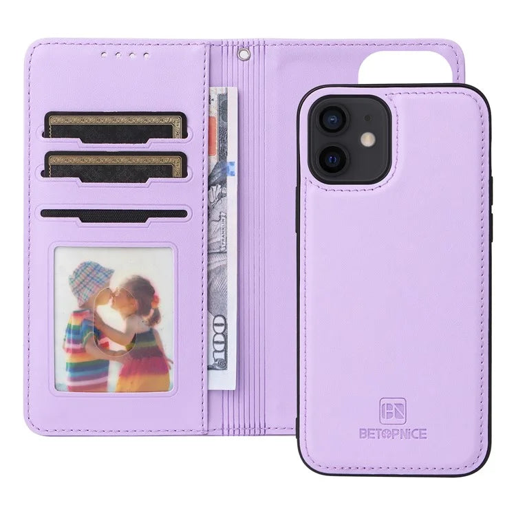 BETOPNICE 005 For iPhone 12 / 12 Pro 6.1 inch PU Leather Case Phone Wallet Detachable 2-in-1 Cover