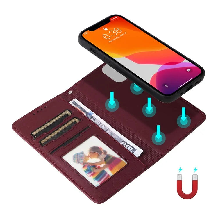 BETOPNICE 005 For iPhone 12 / 12 Pro 6.1 inch PU Leather Case Phone Wallet Detachable 2-in-1 Cover