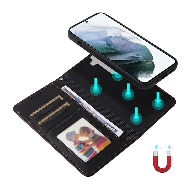 BETOPNICE 005 For Samsung Galaxy S21 4G / S21 5G Cell Phone Case Anti-shock Detachable PU Leather Shell