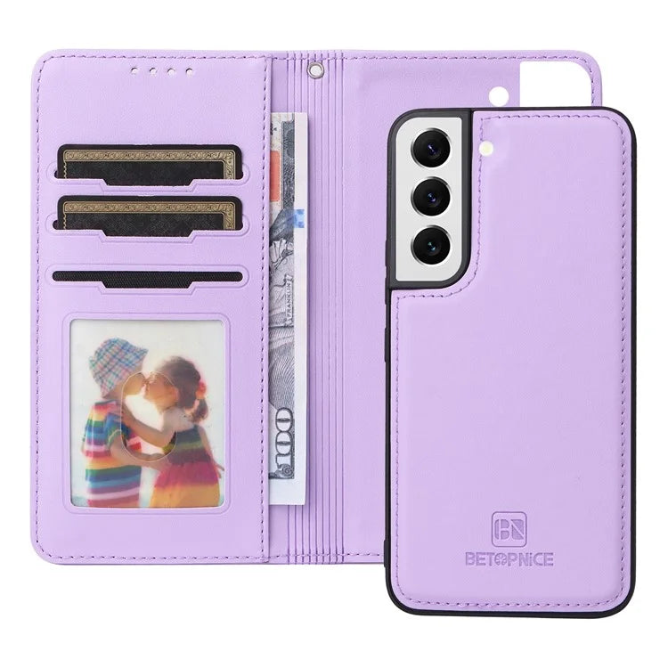 BETOPNICE 005 For Samsung Galaxy S22 5G Case Detachable 2-in-1 Phone Leather Protective Cover