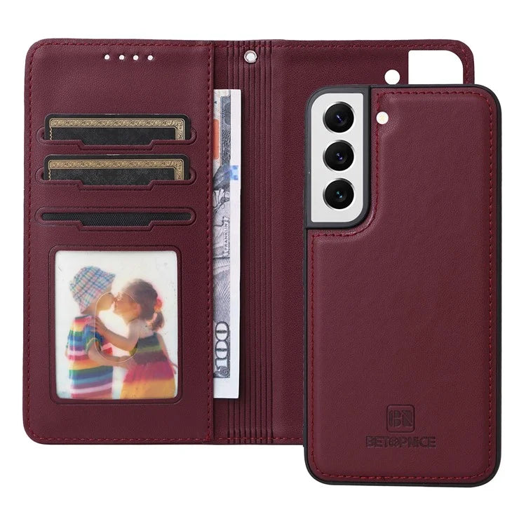 BETOPNICE 005 For Samsung Galaxy S22 5G Case Detachable 2-in-1 Phone Leather Protective Cover