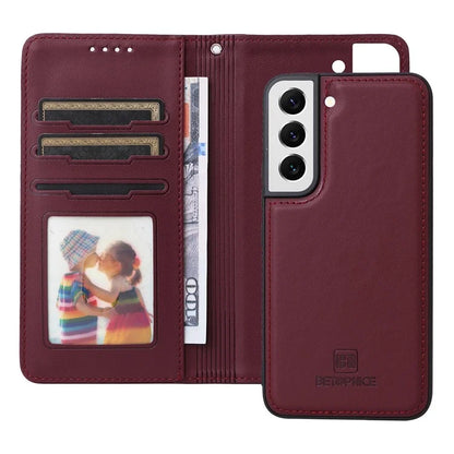 BETOPNICE 005 For Samsung Galaxy S22 5G Case Detachable 2-in-1 Phone Leather Protective Cover