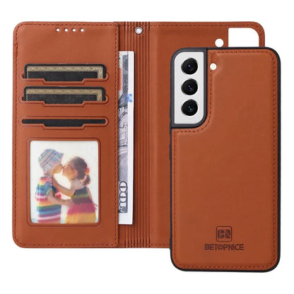 BETOPNICE 005 For Samsung Galaxy S22 5G Case Detachable 2-in-1 Phone Leather Protective Cover