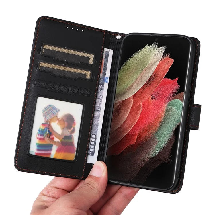 BETOPNICE 005 For Samsung Galaxy S21 Ultra 5G Case Detachable Leather Cover Wallet Shell with Strap