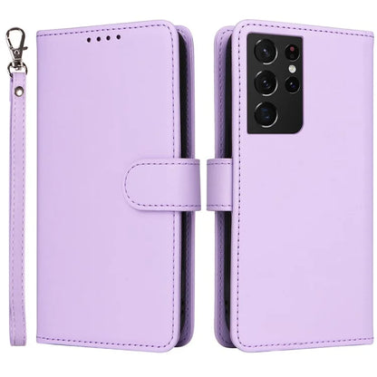 BETOPNICE 005 For Samsung Galaxy S21 Ultra 5G Case Detachable Leather Cover Wallet Shell with Strap