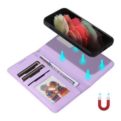 BETOPNICE 005 For Samsung Galaxy S21 Ultra 5G Case Detachable Leather Cover Wallet Shell with Strap