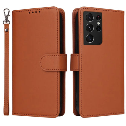 BETOPNICE 005 For Samsung Galaxy S21 Ultra 5G Case Detachable Leather Cover Wallet Shell with Strap
