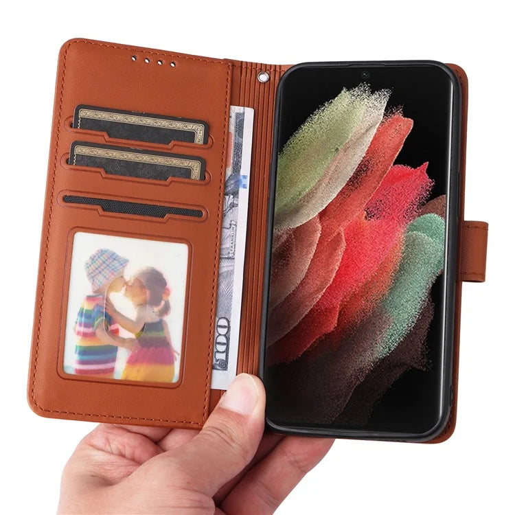 BETOPNICE 005 For Samsung Galaxy S21 Ultra 5G Case Detachable Leather Cover Wallet Shell with Strap