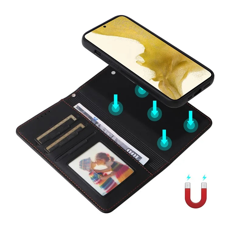 BETOPNICE 005 For Samsung Galaxy S22+ 5G Case Detachable 2-in-1 Anti-drop Leather Wallet Cover