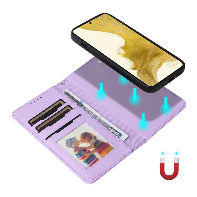 BETOPNICE 005 For Samsung Galaxy S22+ 5G Case Detachable 2-in-1 Anti-drop Leather Wallet Cover