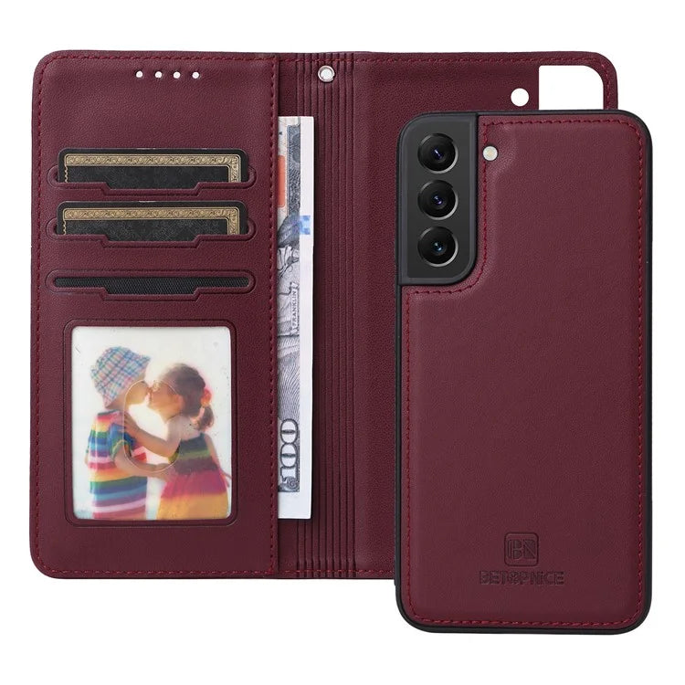 BETOPNICE 005 For Samsung Galaxy S22+ 5G Case Detachable 2-in-1 Anti-drop Leather Wallet Cover