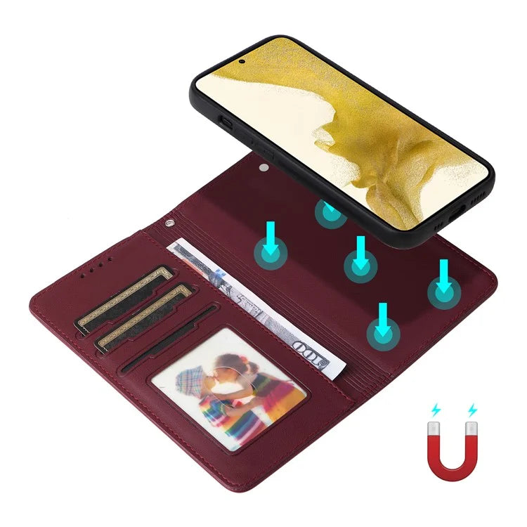 BETOPNICE 005 For Samsung Galaxy S22+ 5G Case Detachable 2-in-1 Anti-drop Leather Wallet Cover