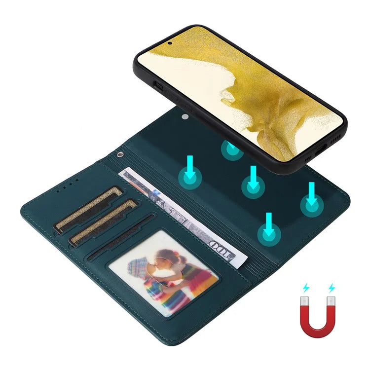 BETOPNICE 005 For Samsung Galaxy S22+ 5G Case Detachable 2-in-1 Anti-drop Leather Wallet Cover