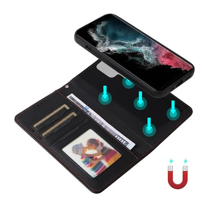 BETOPNICE 005 For Samsung Galaxy S22 Ultra 5G Cell Phone Case Detachable 2-in-1 Leather Shockproof Shell