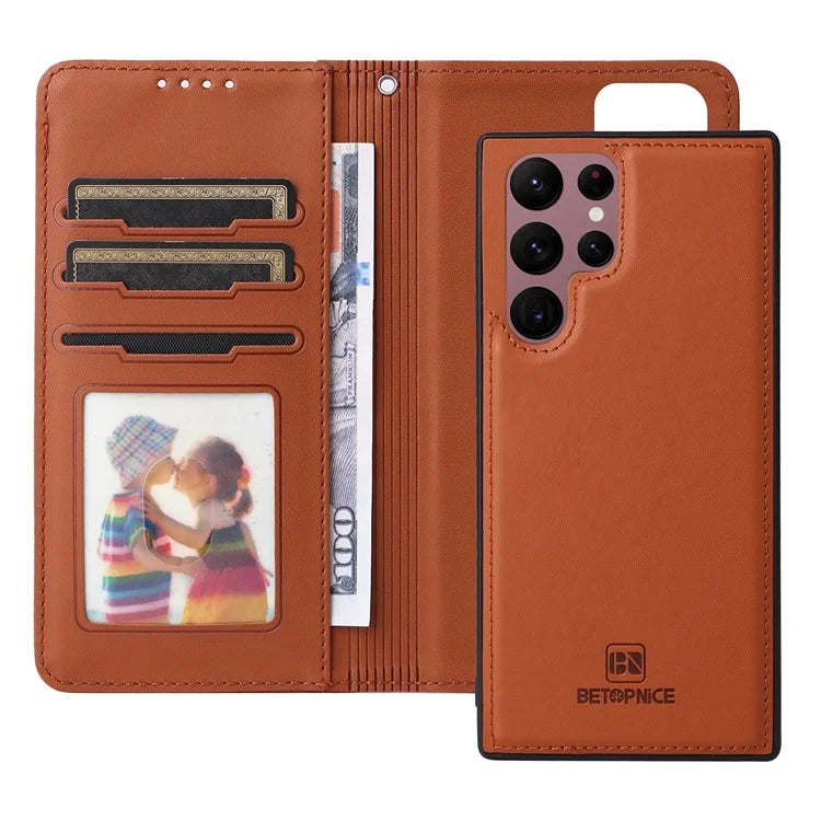 BETOPNICE 005 For Samsung Galaxy S22 Ultra 5G Cell Phone Case Detachable 2-in-1 Leather Shockproof Shell