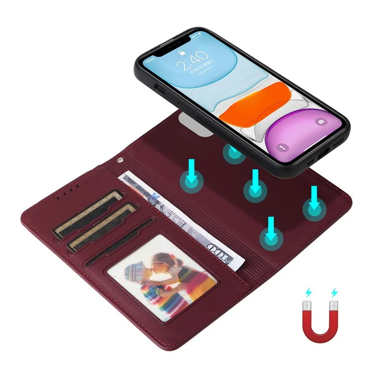 BETOPNICE 005 For iPhone 11 Cell Phone Case Detachable 2-in-1 Full Protection Leather Shell