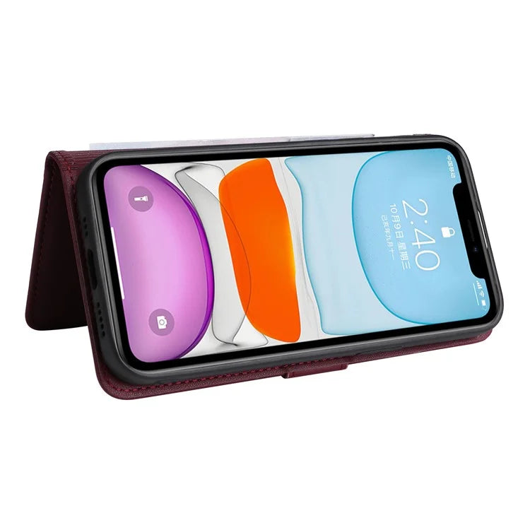 BETOPNICE 005 For iPhone 11 Cell Phone Case Detachable 2-in-1 Full Protection Leather Shell