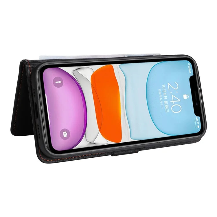 BETOPNICE 005 For iPhone 11 Cell Phone Case Detachable 2-in-1 Full Protection Leather Shell