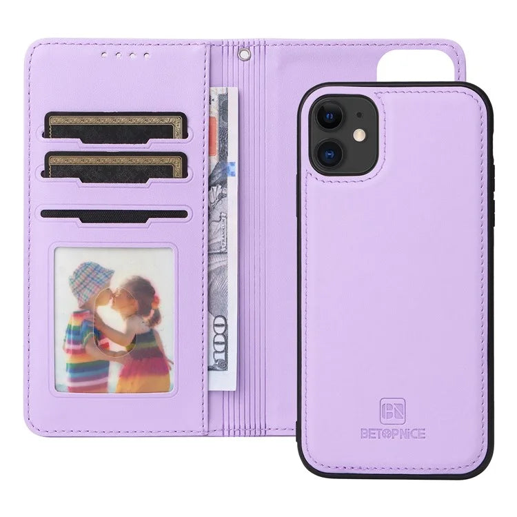 BETOPNICE 005 For iPhone 11 Cell Phone Case Detachable 2-in-1 Full Protection Leather Shell