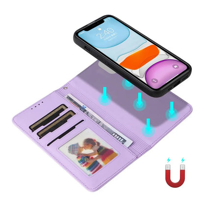 BETOPNICE 005 For iPhone 11 Cell Phone Case Detachable 2-in-1 Full Protection Leather Shell