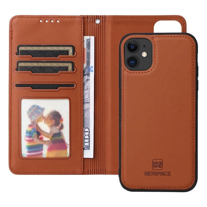 BETOPNICE 005 For iPhone 11 Cell Phone Case Detachable 2-in-1 Full Protection Leather Shell