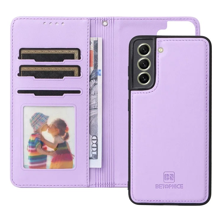 BETOPNICE 005 For Samsung Galaxy S21 FE 5G Case Detachable Anti-drop Leather Wallet Smartphone Cover