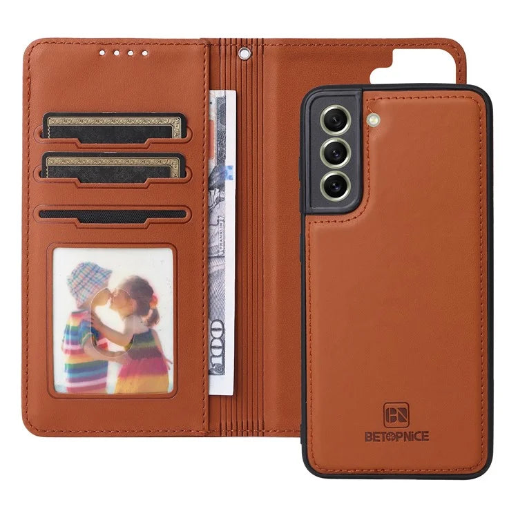 BETOPNICE 005 For Samsung Galaxy S21 FE 5G Case Detachable Anti-drop Leather Wallet Smartphone Cover