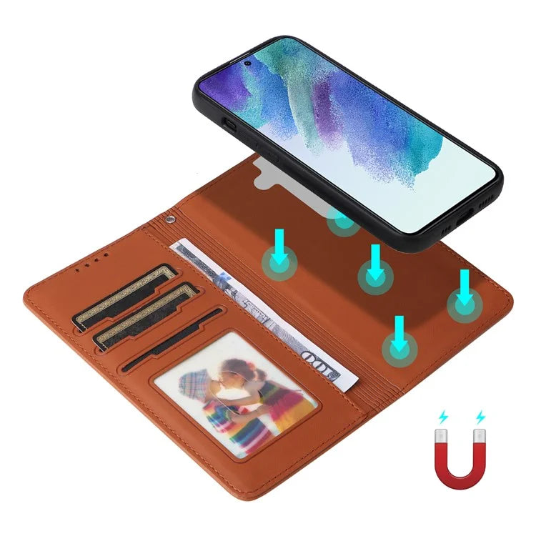 BETOPNICE 005 For Samsung Galaxy S21 FE 5G Case Detachable Anti-drop Leather Wallet Smartphone Cover