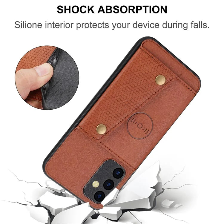 For Samsung Galaxy A25 5G (Global) (161.0 x 76.5 x 8.3mm) Case Card Slots Kickstand Phone Cover